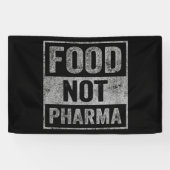 Food Pharma niet natuurlijke biologische voeding Spandoek (Horizontaal)