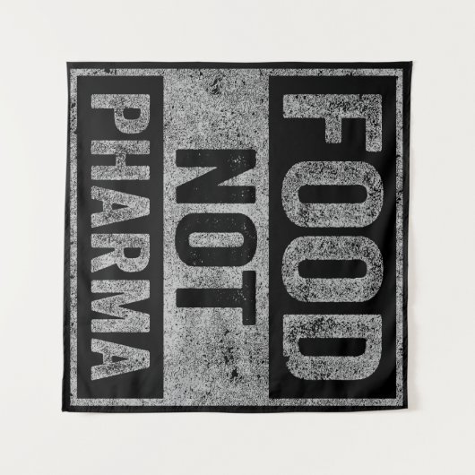 Food Pharma niet natuurlijke biologische voeding Wandkleed (Voorkant (horizontaal))