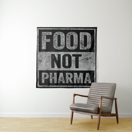 Food Pharma niet natuurlijke biologische voeding Wandkleed (In situ)
