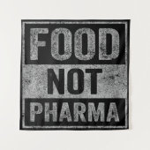 Food Pharma niet natuurlijke biologische voeding Wandkleed (Voorkant)