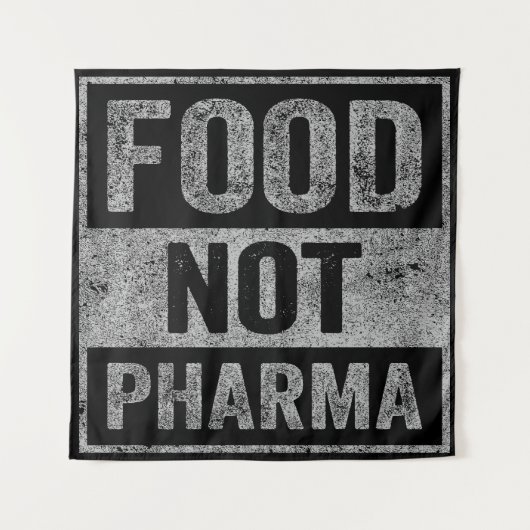 Food Pharma niet natuurlijke biologische voeding Wandkleed (Voorkant)