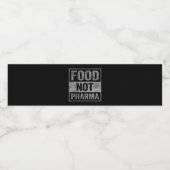 Food Pharma niet natuurlijke biologische voeding Waterfles Etiket (Enkel label)