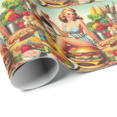  Food Pin-up Illustratie Cadeaupapier (Rol Hoek)
