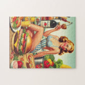  Food Pin-up Illustratie Legpuzzel (Horizontaal)
