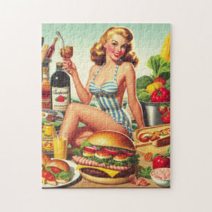Food Pin-up Illustratie Legpuzzel