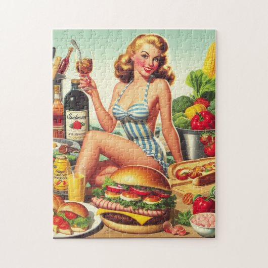  Food Pin-up Illustratie Legpuzzel (Verticaal)