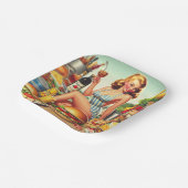  Food Pin-up Illustratie Papieren Bordje (Gebogen)