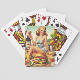  Food Pin-up Illustratie Pokerkaarten