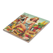 Food Pin-up Illustratie Tegeltje (Zijkant)