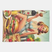  Food Pin-up Illustratie Theedoek (Horizontaal)