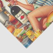  Food Pin-up Illustratie Tissuepapier (Detail)