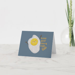 Food Pun: Hou je Sunny Side Up Note Kaart