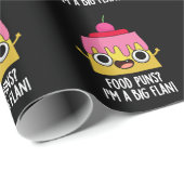 Food Puns - Ik ben een grote Flan Dessert Pun Dark Cadeaupapier (Rol Hoek)