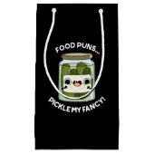 Food Puns Pickle My Fancy Funny Food Pun Dark BG Klein Cadeauzakje (Voorkant)