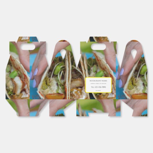 food/ restaurant/ package style bedankdoosjes (Ongevouwen)