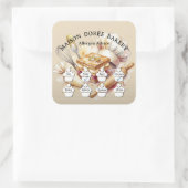 Food Safety Allergy Alert Bakery Pastry Chef Gold Vierkante Sticker (Tas)