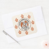 Food Safety Allergy Alert Bakery Pastry Chef Gold Vierkante Sticker (Envelop)