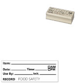 Food Safety Date Record Keeping Rubberstempel (Gestempeld)