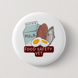 Food Safety Vet–Veterinary Food Inspection Design Ronde Button 5,7 Cm