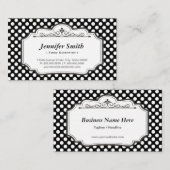Food Scientist - Black Polka Dots Visitekaartje (Voorkant / Achterkant)