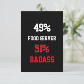 Food Server Badass Kaart (Staand voorkant)