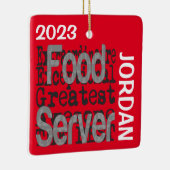 Food Server Extraordinaire CUSTOM Keramisch Ornament (Rechts)
