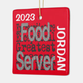 Food Server Extraordinaire CUSTOM Keramisch Ornament (Links)