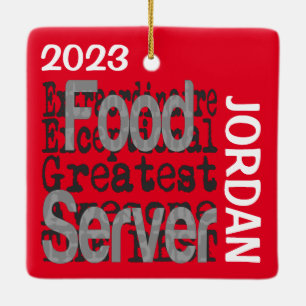 Food Server Extraordinaire CUSTOM Keramisch Ornament