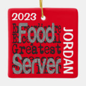 Food Server Extraordinaire CUSTOM Keramisch Ornament (Voorkant)