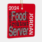 Food Server Extraordinaire CUSTOM Keramisch Ornament (Rechts)