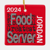 Food Server Extraordinaire CUSTOM Keramisch Ornament (Voorkant)
