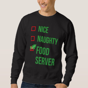 Food Server Funny Pajama Kerstmis Trui