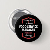 Food Service Manager Logo Cadeauideeën Ronde Button 5,7 Cm (Voorkant /achterkant)