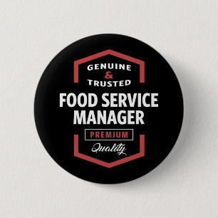 Food Service Manager Logo Cadeauideeën Ronde Button 5,7 Cm