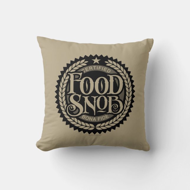 Food Snob - grappig eten liefhebber Kussen (Voorkant)