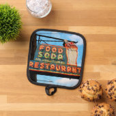 Food, Soda, Restaurant Vintage Sign Pannenlap (Top down)