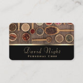 Food Spice Design Personal Chef Cating Business Visitekaartje (Voorkant)