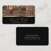 Food Spice Design Personal Chef Cating Business Visitekaartje (Voorkant / Achterkant)