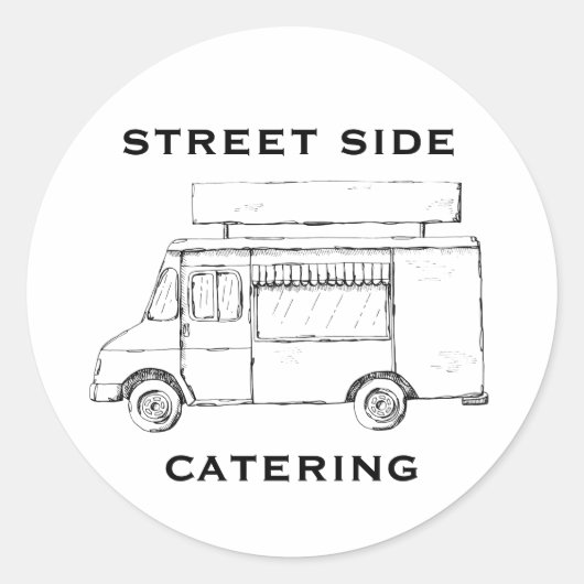 Food Truck Custom Sticker (Voorkant)