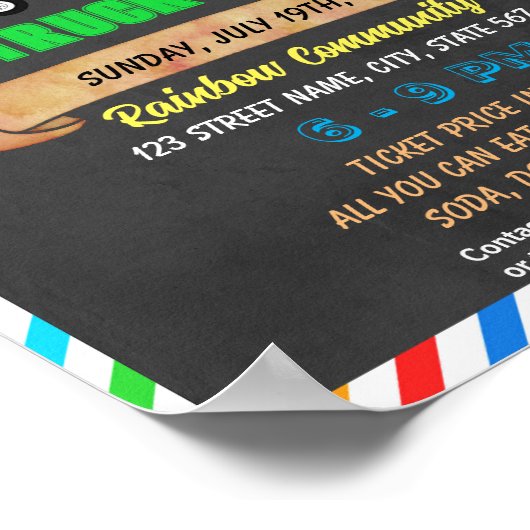 Food Truck Event sjabloon Poster (Hoek)