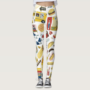 Food Truck Fest: Cartoon Patroon Leggings