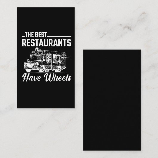 Food Truck Festival Restaurant Street Food Lover Visitekaartje (Voorkant / Achterkant)