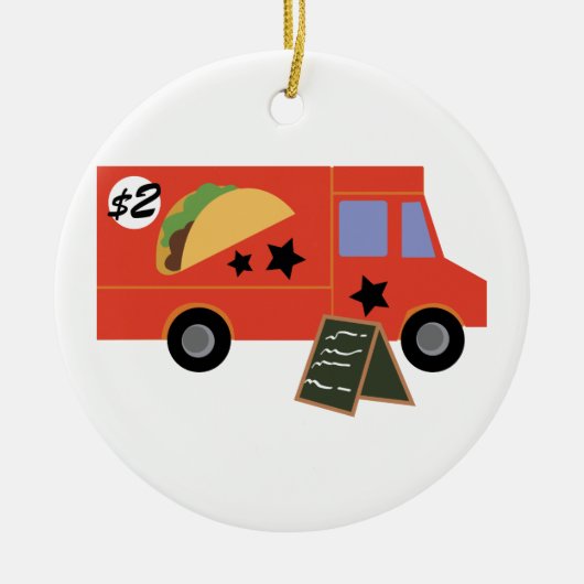 Food Truck Keramisch Ornament (Voorkant)