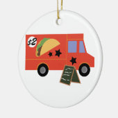 Food Truck Keramisch Ornament (Links)