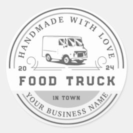 Food truck logo label