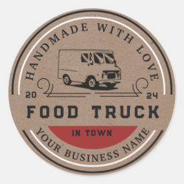 Food truck logo label kraftpapier papier