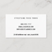 Food Truck Logo Visitekaartjes (Achterkant)