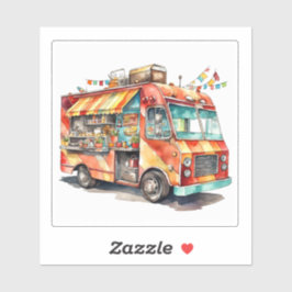 food truck love sticker
