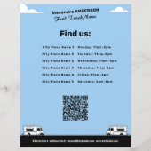 Food Truck Menu & prijslijst Flyer (Achterkant)