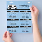 Food Truck Menu & prijslijst Flyer (Hand)